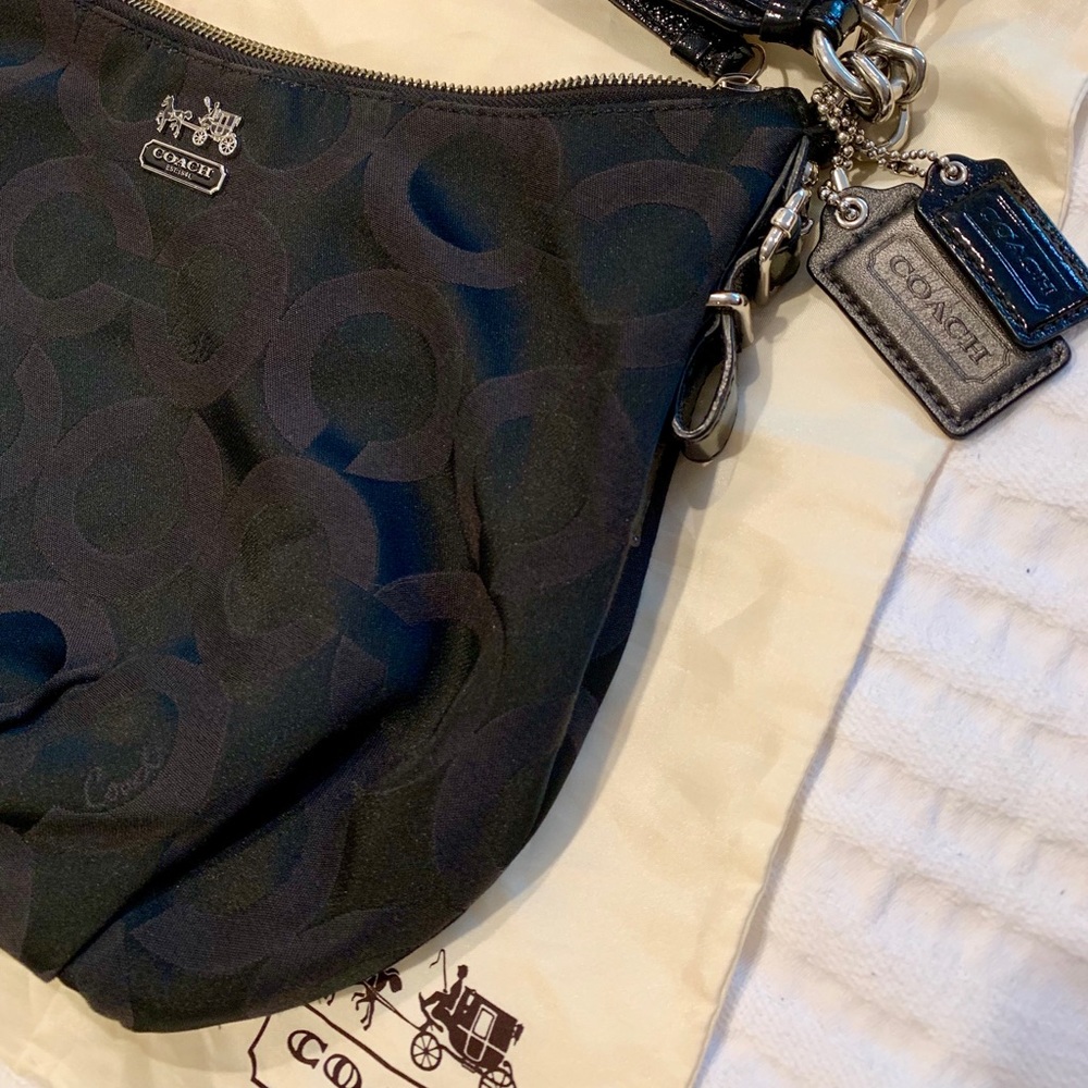 Coach 17694 black hobo crossbody purse